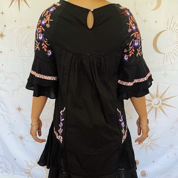 FREE PEOPLE EMBROIDERED BABYDOLL “PAVLO” DRESS SIZE XS - Picture 7 of 8